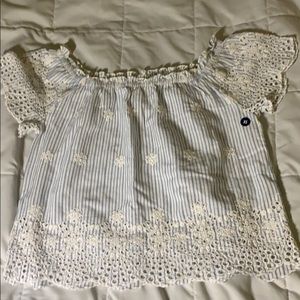 Off the shoulder crop top NWOT